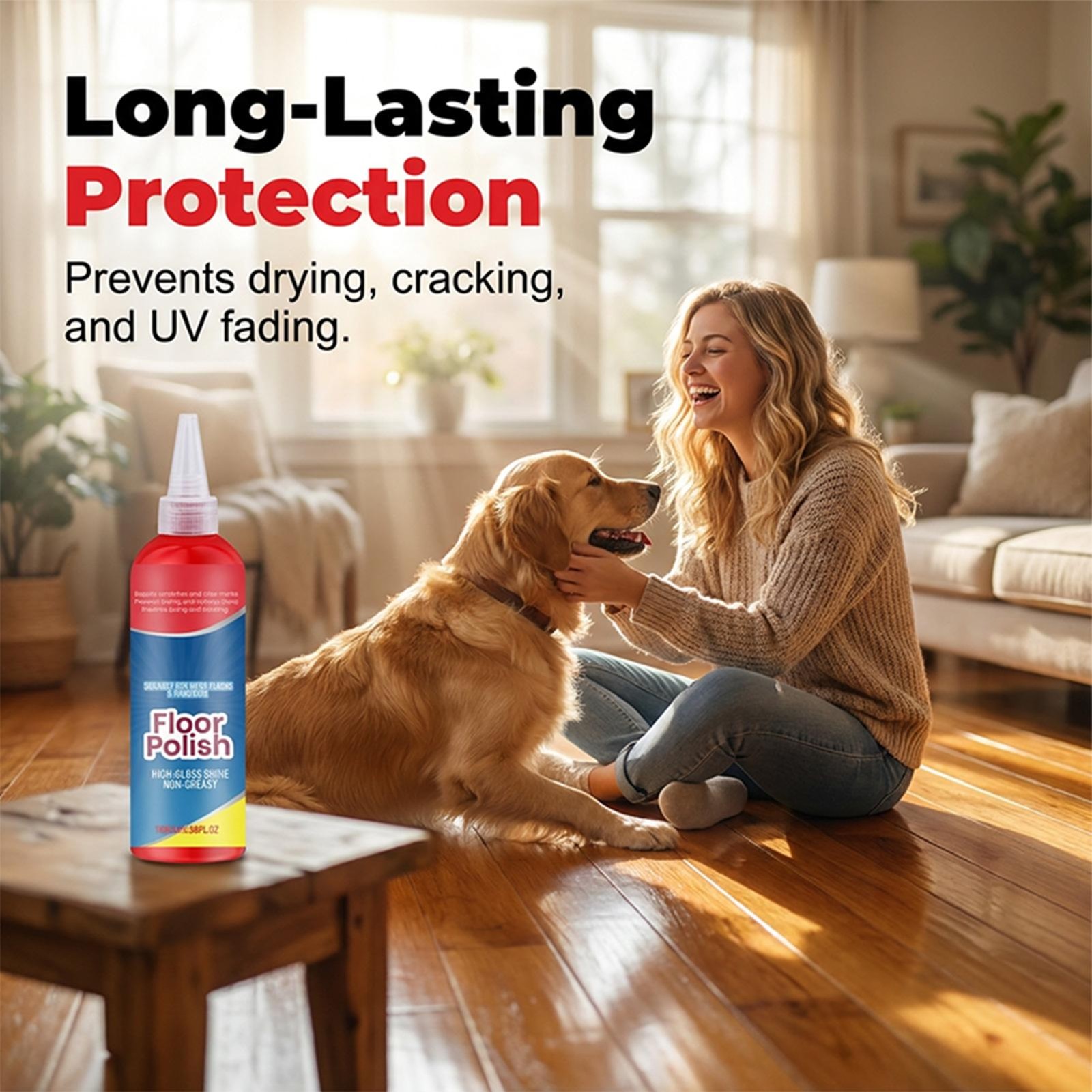 Wood Floor Polish Furniture Repair Polish High Gloss Shine Restorer Non-Greasy