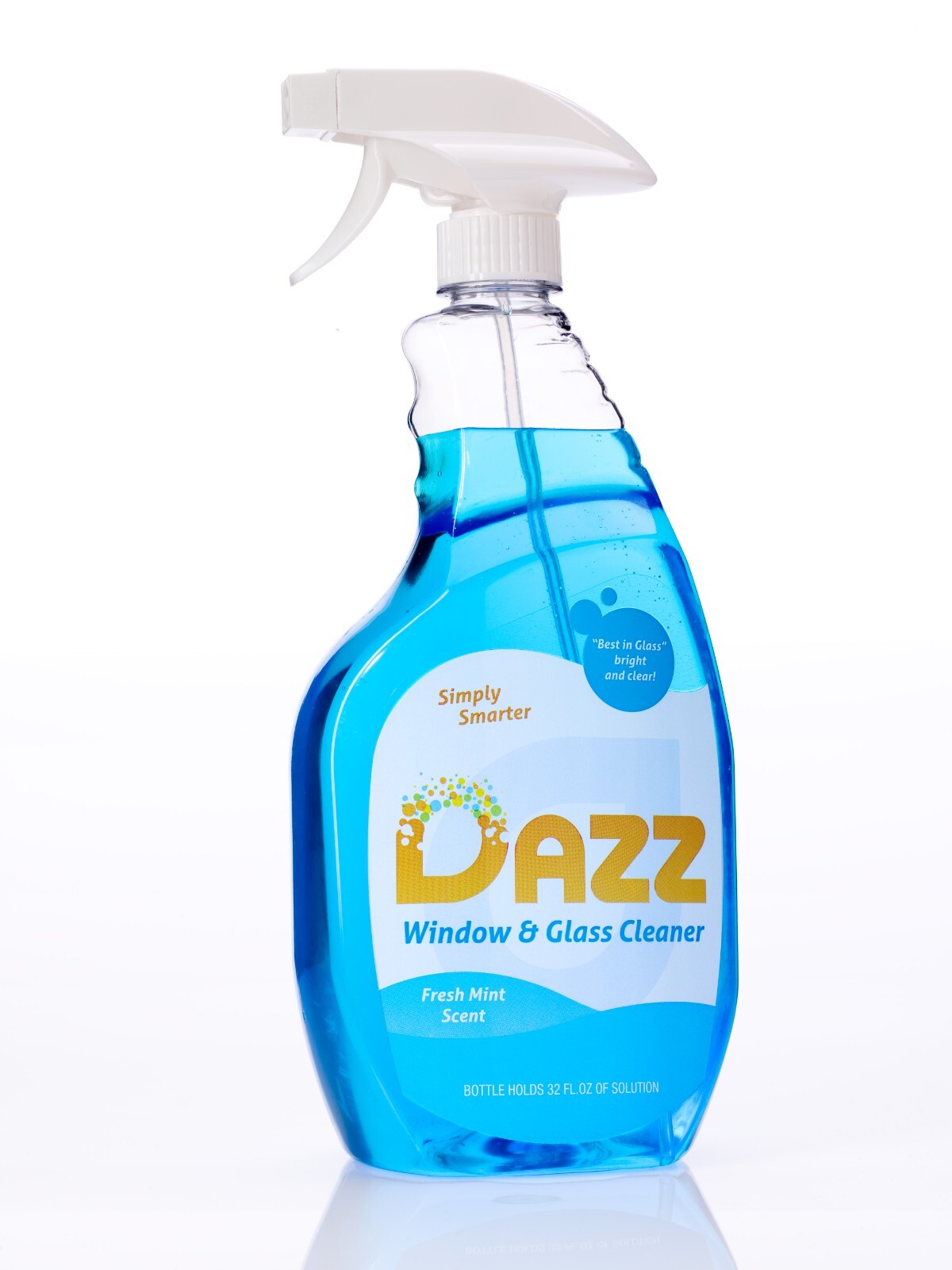 DAZZ Window and Glass Cleaner Starter Kit (1 Reusable Spray Bottle, 2 Refills)
