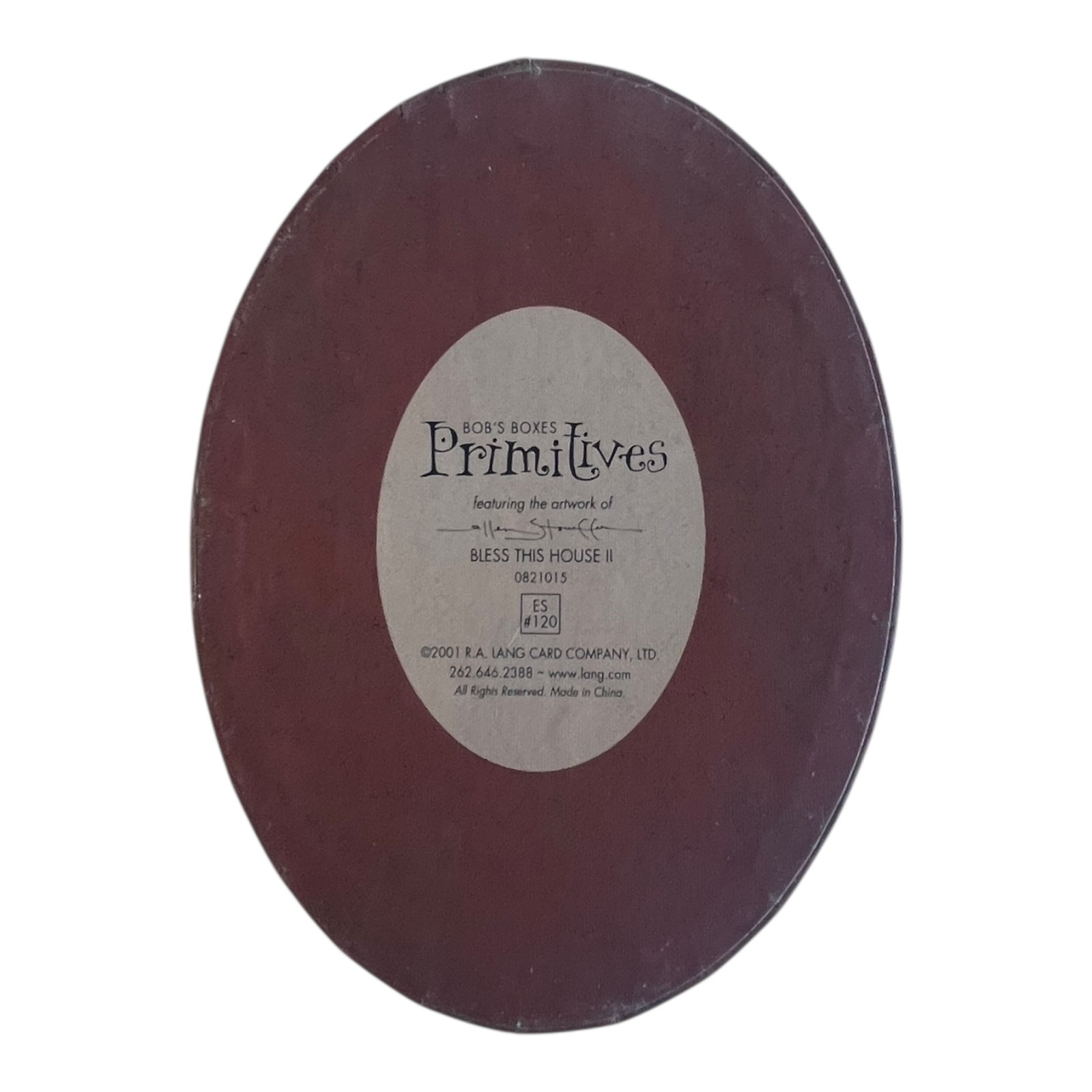 Bob’s Boxes Primitive Lives Bless This House II Oval Decorative 5.5″ X 4″ Box