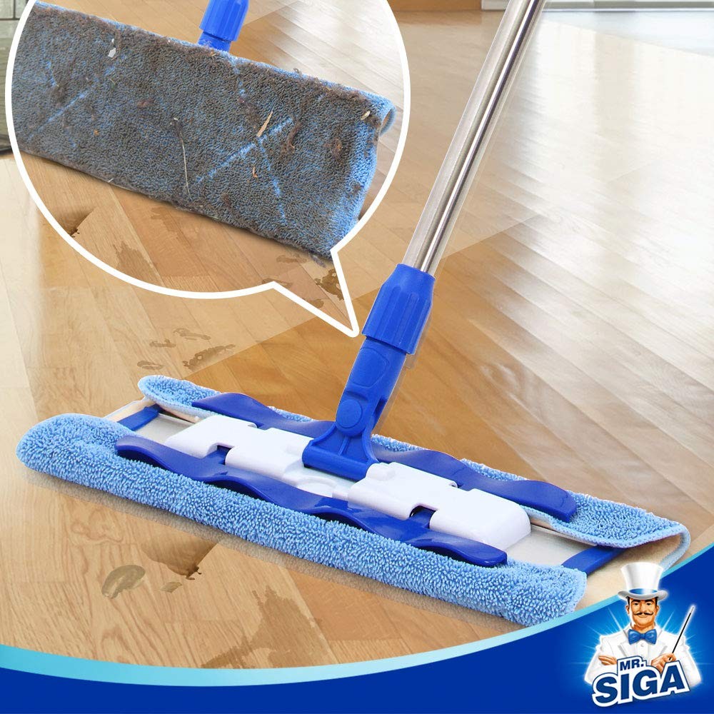 Professional Microfiber Mop for Hardwood Laminate Tile Floor Cleaning Stainle…