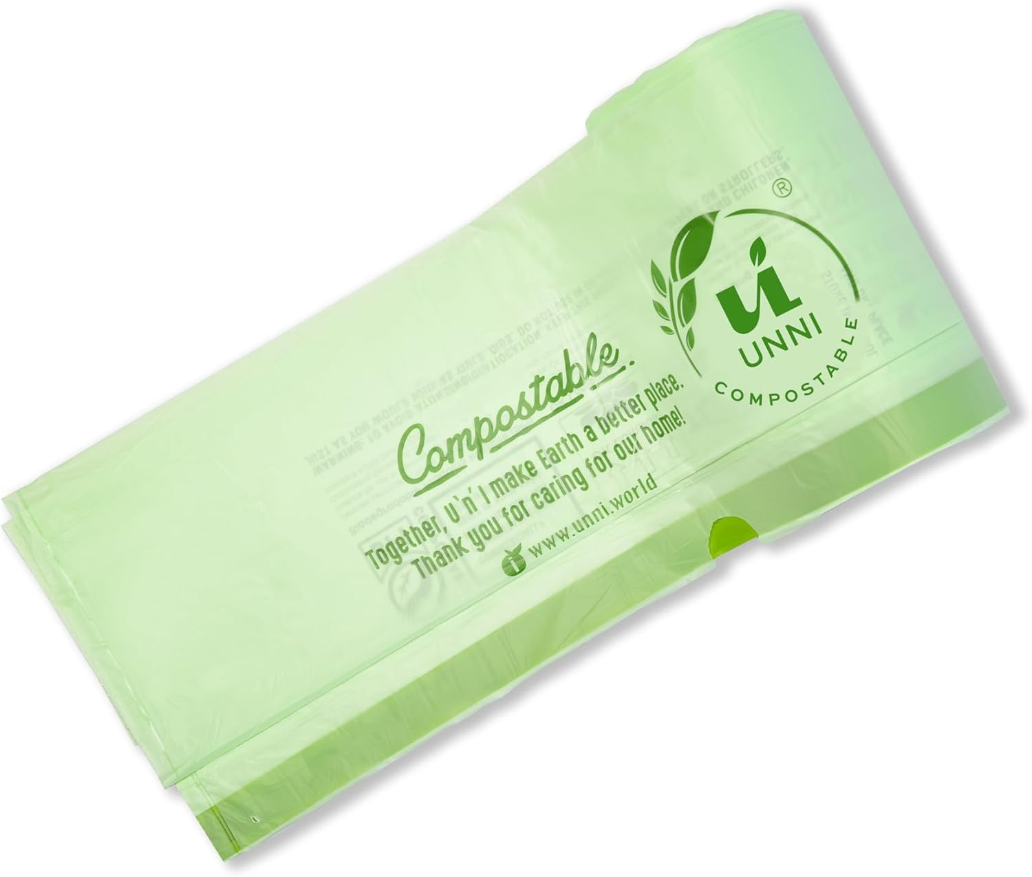 Compostable Drawstring Bags, 13 Gallon, 49.2 Liter, 30 Count, Heavy Duty 1 Mil,