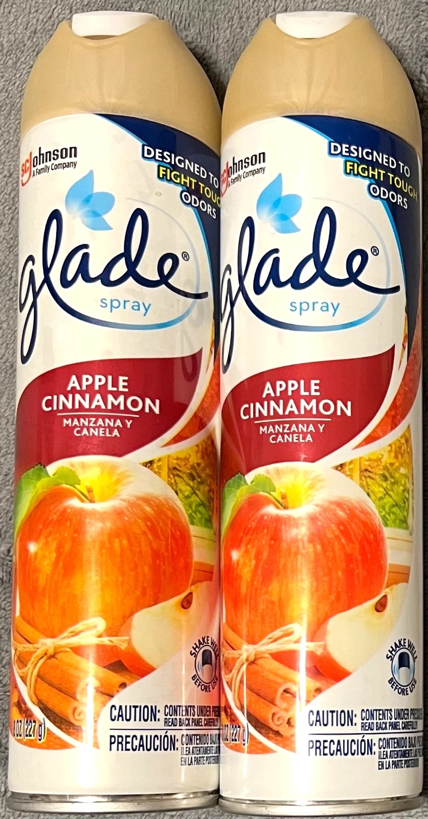 2 Pack Glade Air Freshener Spray – Apple Cinnamon – 8 OZ – Rare / Discontinued