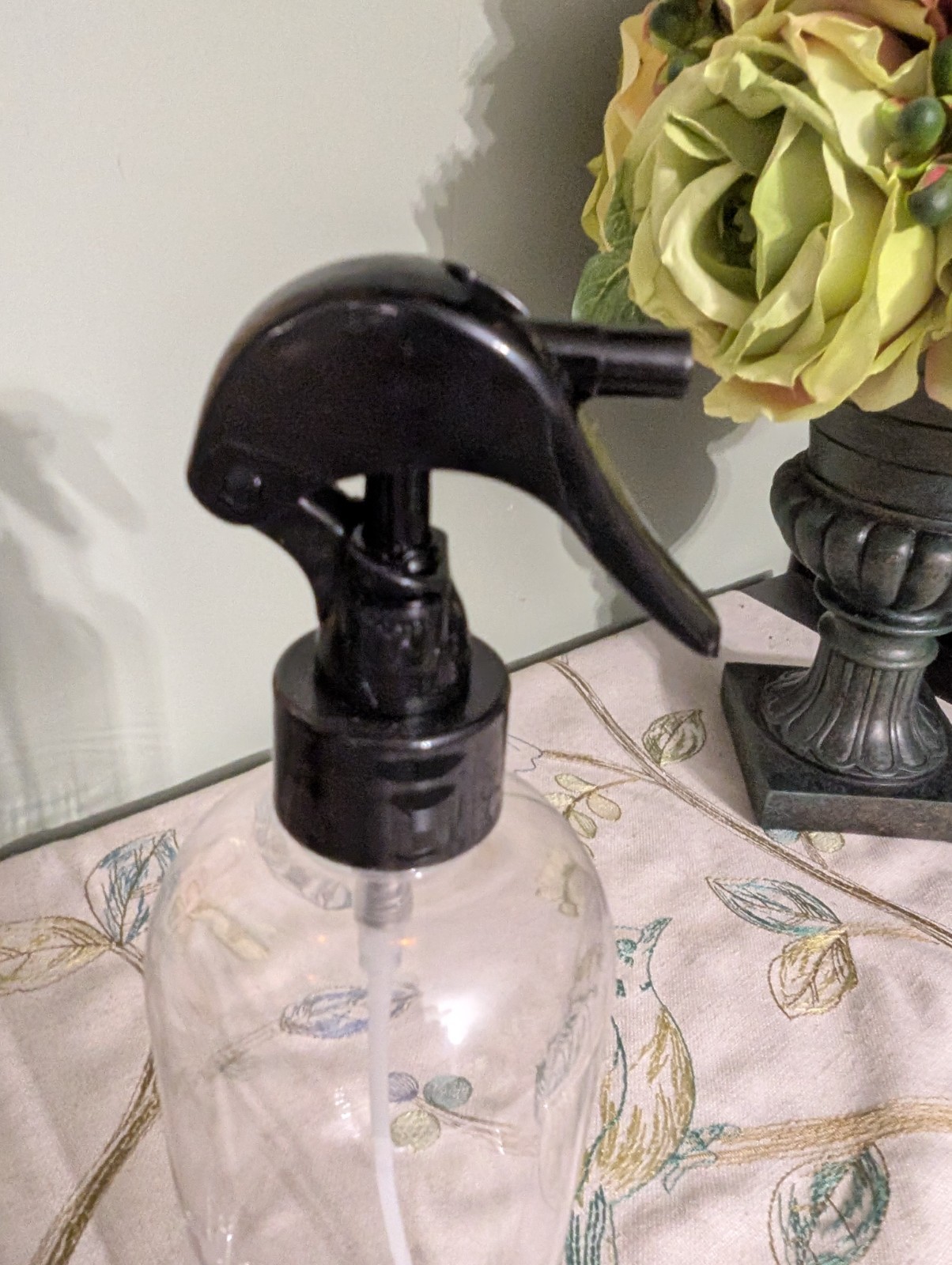 16 oz Clear PET Plastic Spray Bottle with Black Trigger Sprayer | Refillable