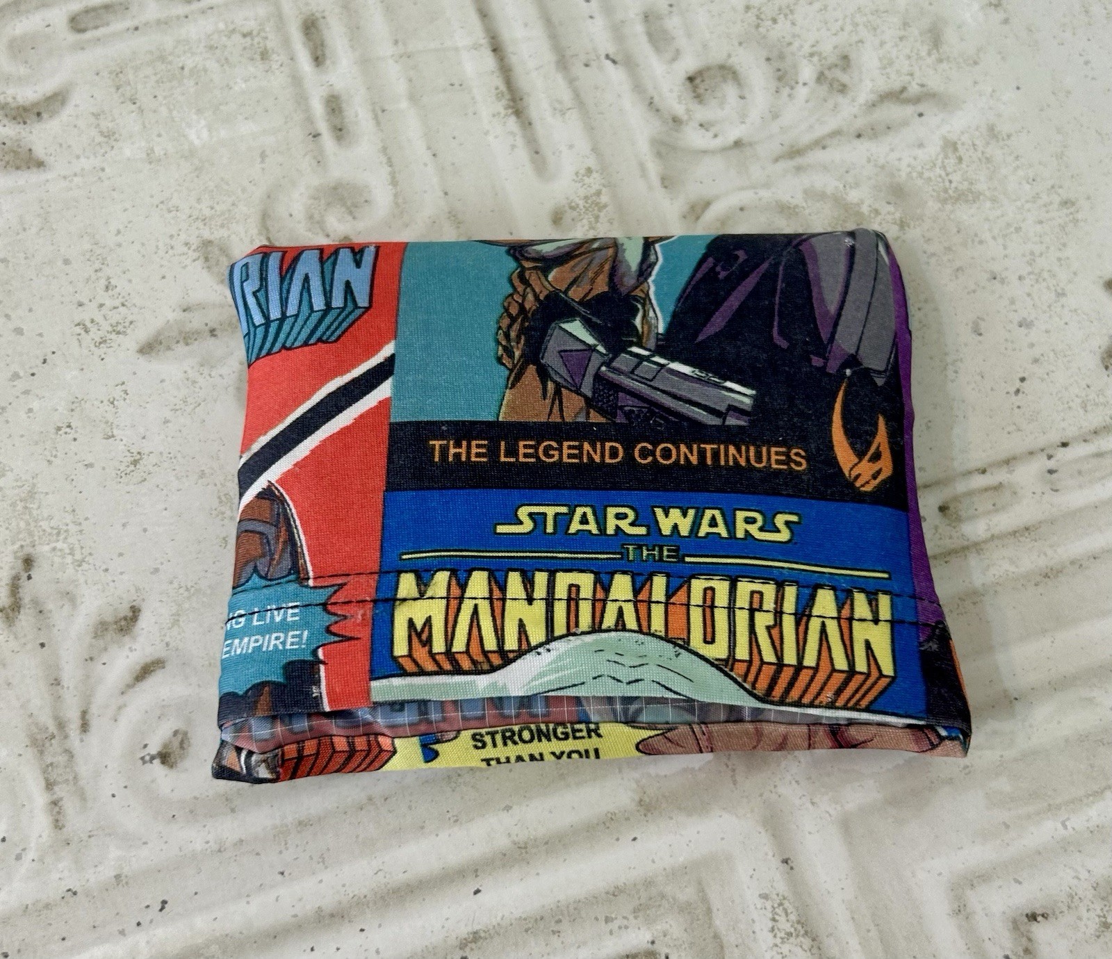 Star Wars Mandalorian XL Reusable Shopping Bag Built-In Pocket Disney 23″x16″