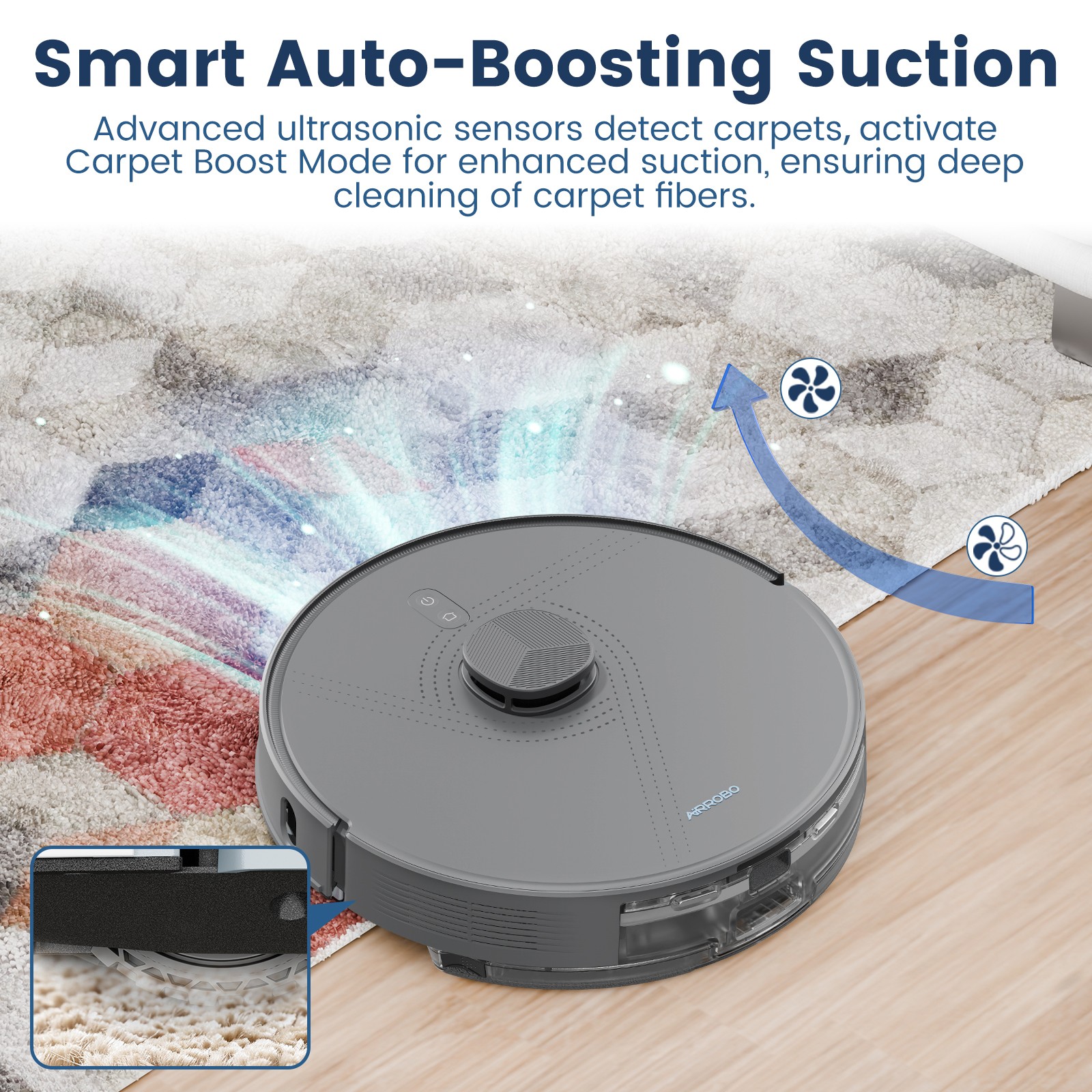 Refurbished AIRROBO L50 Robot Vacuum and Mop Cleaner Self Emptying 10000Pa 4 hrs
