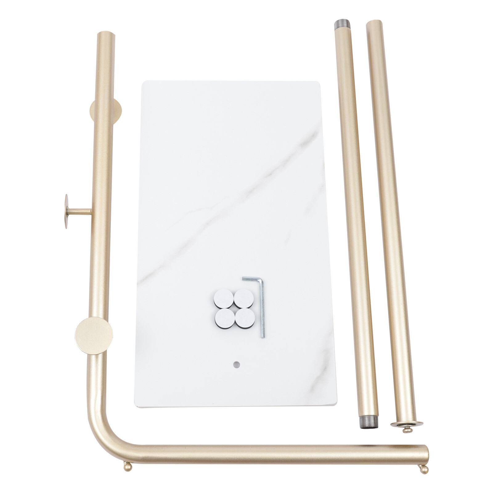 Modern Gold Clothes Rack 170cm Shelf 40cm Hanging Rod with 3* Side Hooks