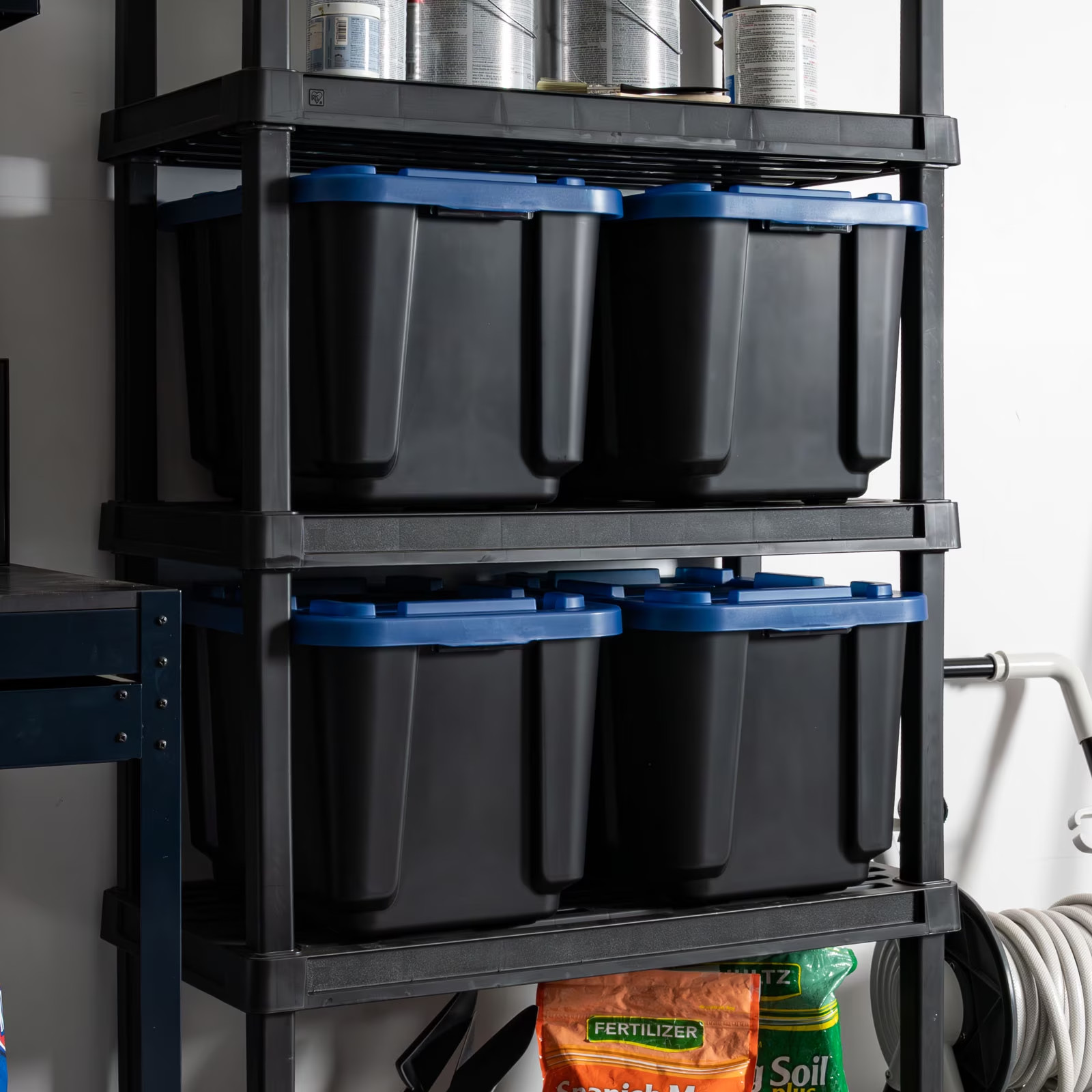 [4 PACK] IRIS 12 Gal Plastic Storage Containers Latching Lids