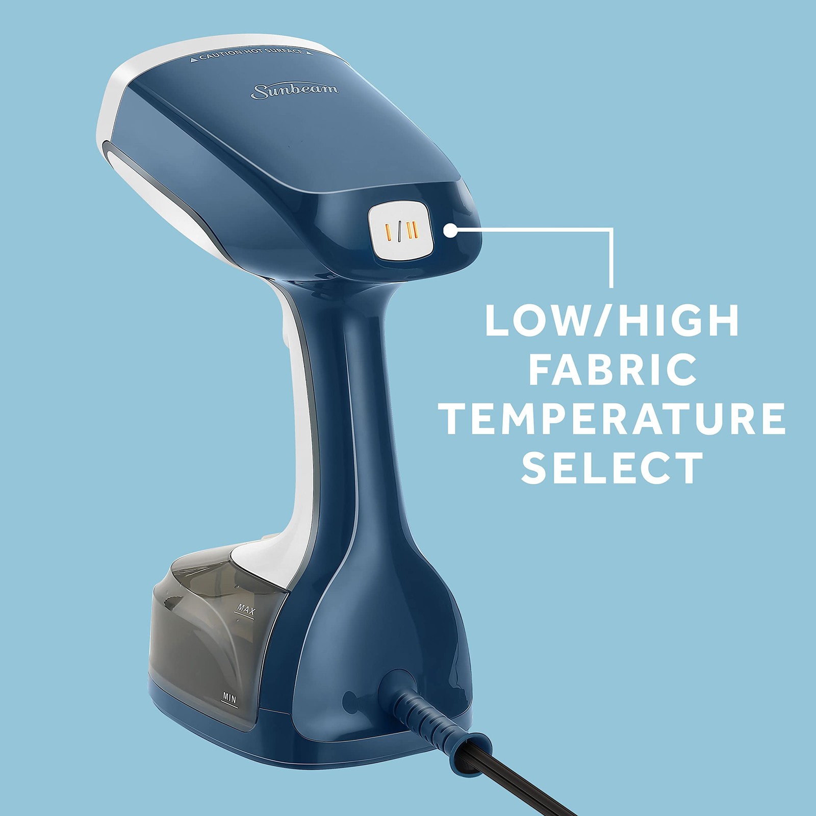 Sunbeam 1200W Handheld Garment Steamer Quick Heat Extra Steam Easy Use Blue