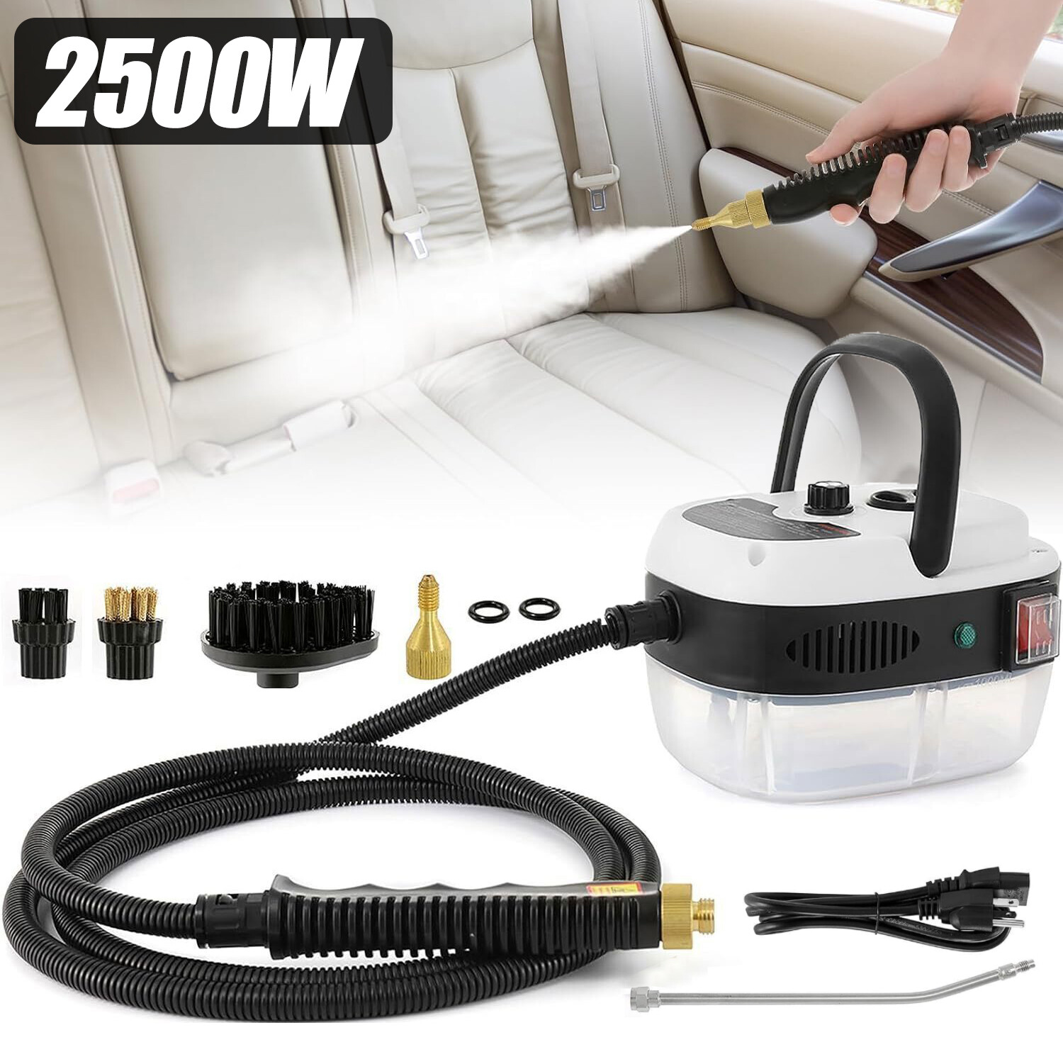 2500W High Temp Pressurized Steam Cleaner Machine Kitchen Portable Handheld US