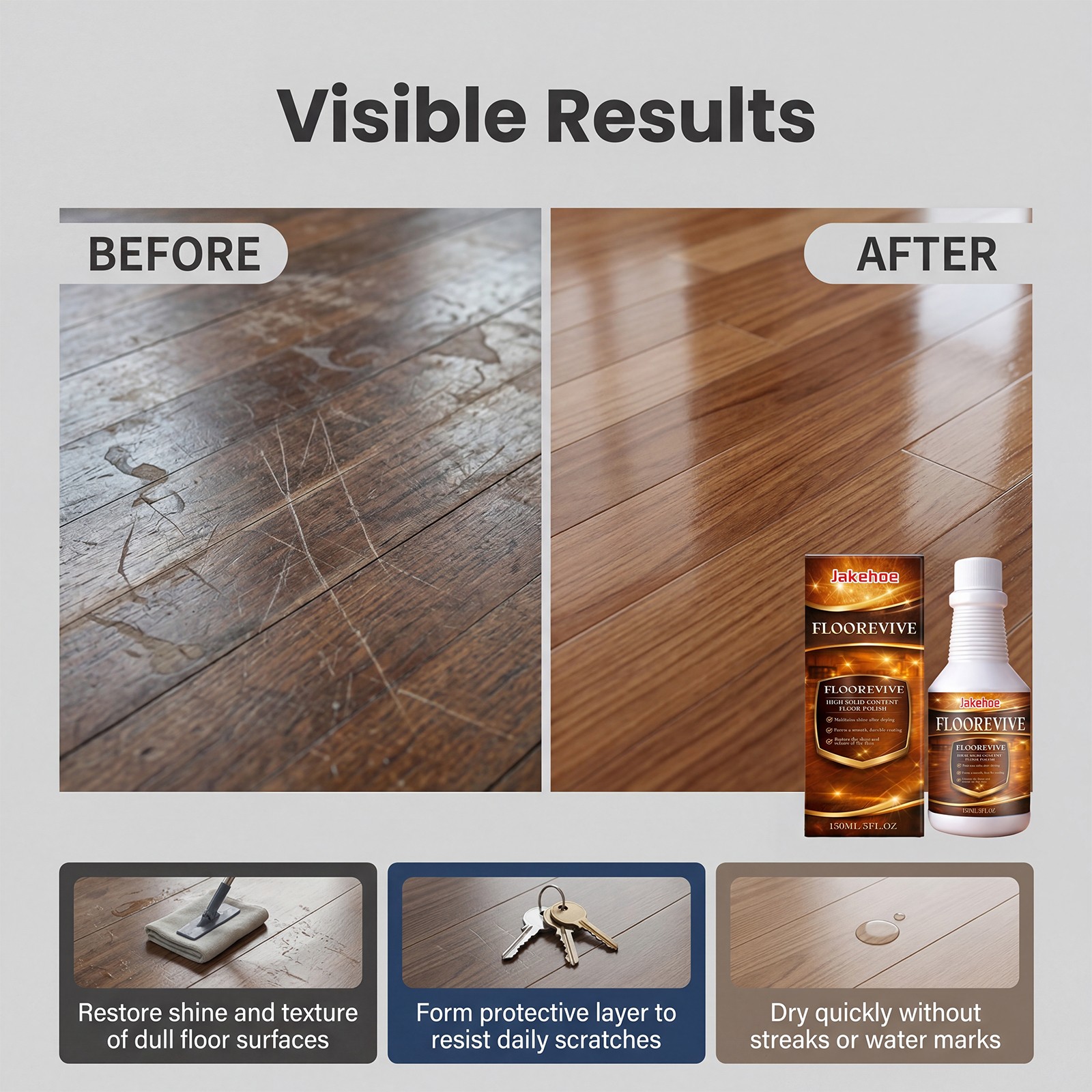 Floorevive Floor Restorer Floor Restorer/Polish -Revitalize And Shine Wood
