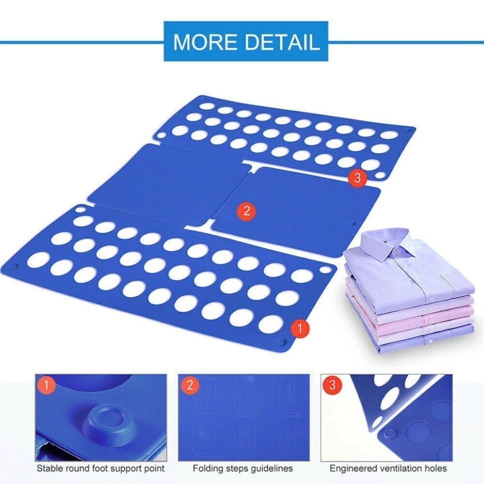 Adjustable T-Shirt Clothes Fast Folder Folding Board Laundry For Adult Organizer