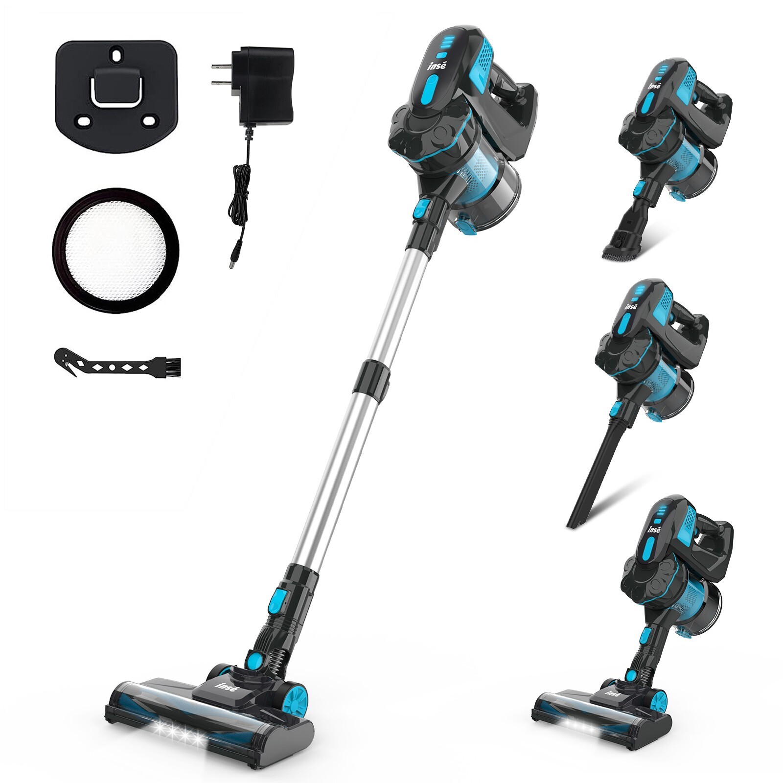 Cordless Vacuum Cleaner Stick Vacuum up to 40min 6In1 For Household Cleaning New