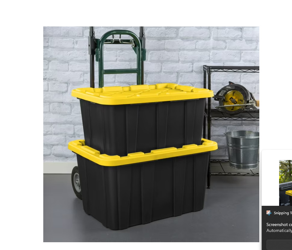 6 PACK Sterilite Large Storage Bin, 27 Gallon Durable Plastic Storage Tote