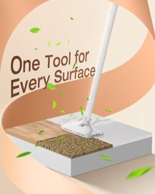 10-in-1 Steam Mop with Detachable Handheld Steamer, 350ml Tank, 10s Clean White