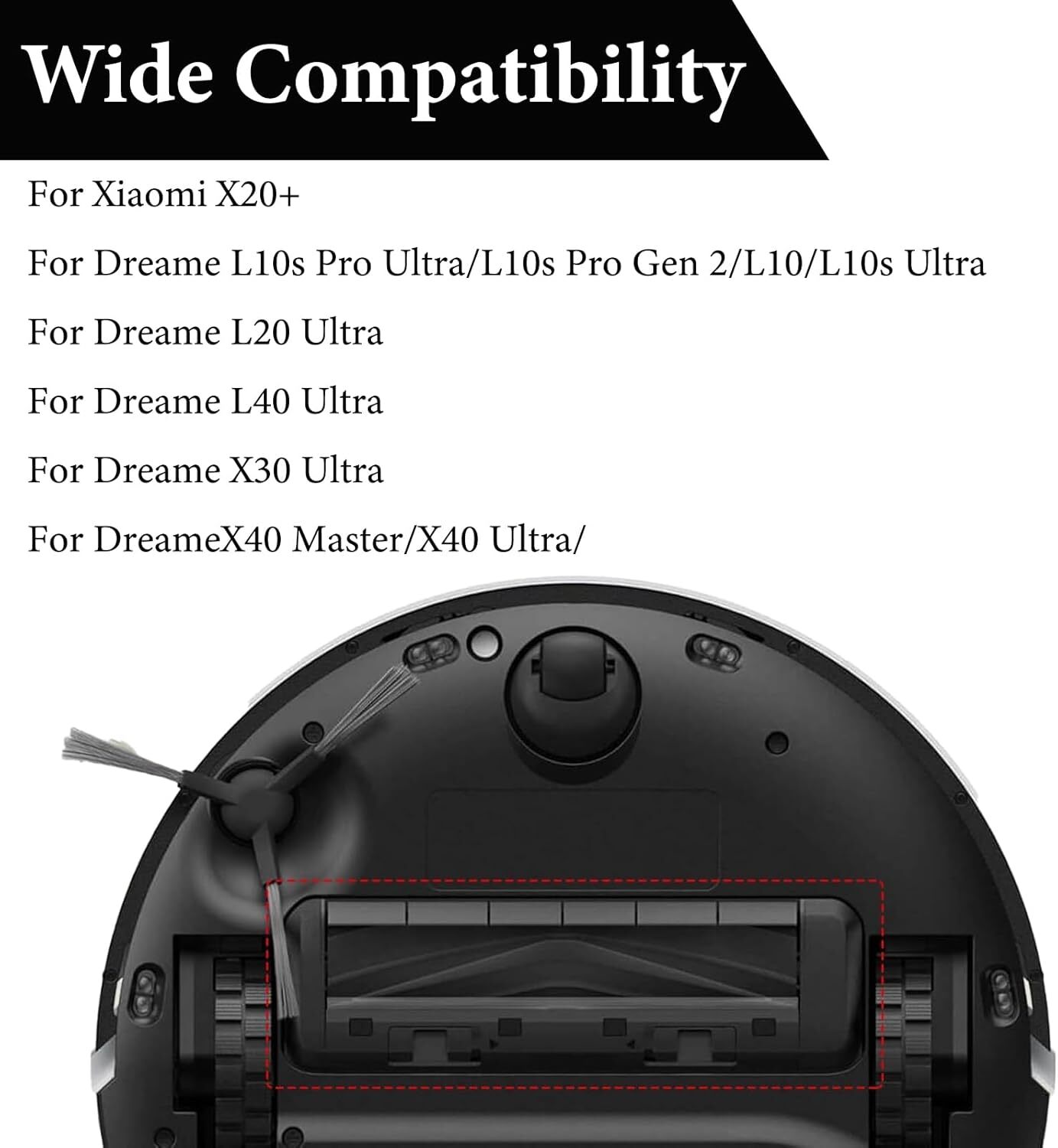Main Roller Brush Cover Replacement for Xiaomi X20+ for Dreame L10s Pro Ultra