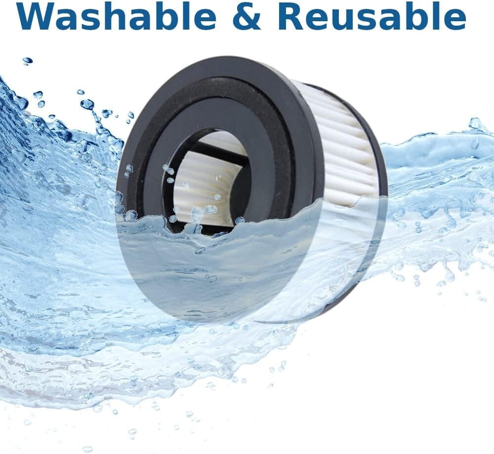 4x HQRP Washable and Reusable Filters for Dirt Devil F15 / F-15 Replacement