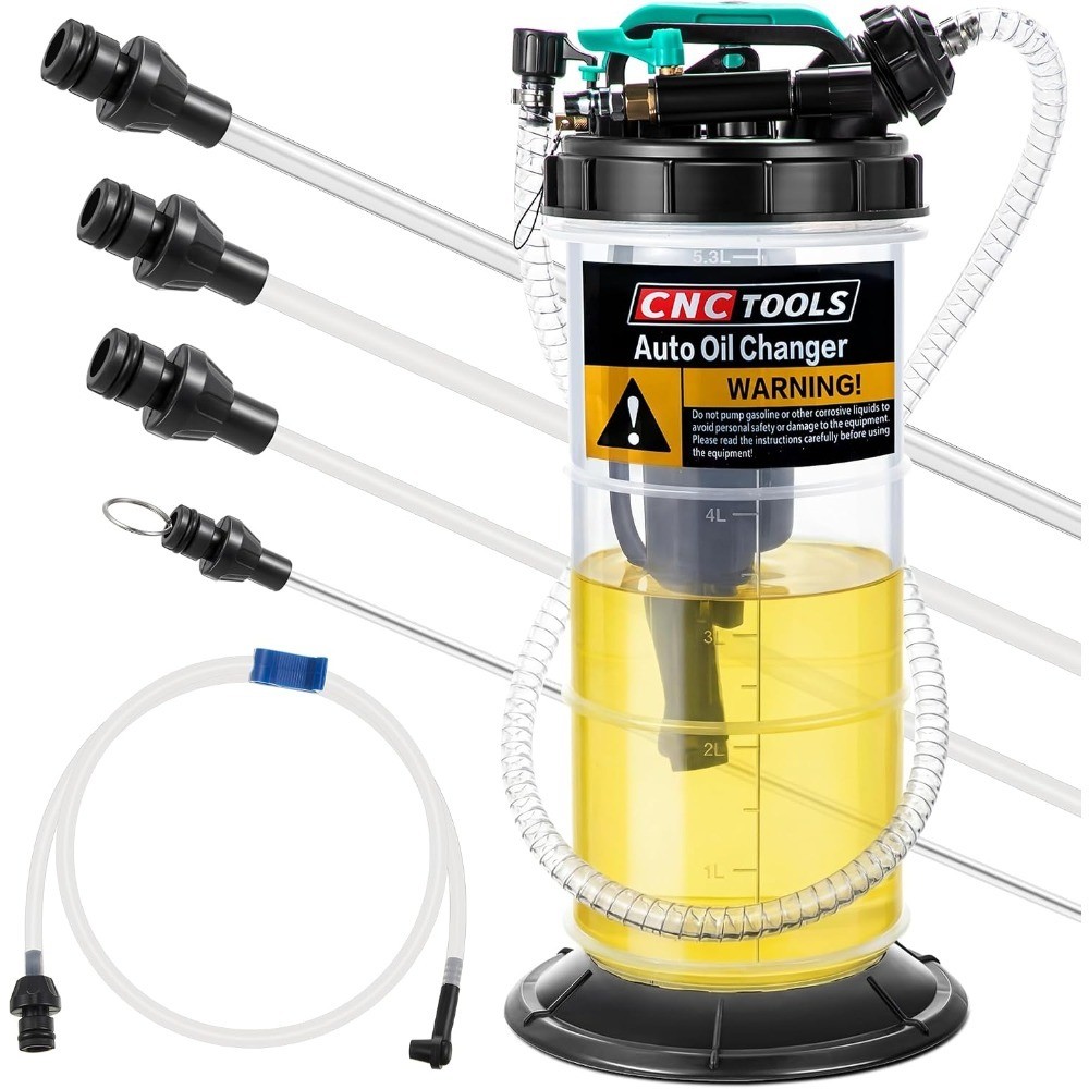 Pneumatic Manual Oil Fluid Extractor Pump 5.3L 1.4 Gallon for Oil Change Vacuum