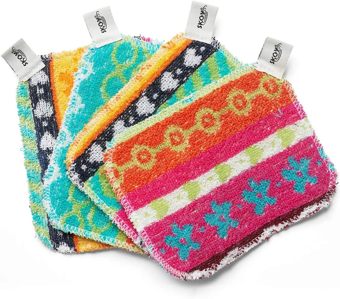 Skoy Scrub Reusable Dish Scrubbers 4 Pack Dishwasher Safe FROM USA