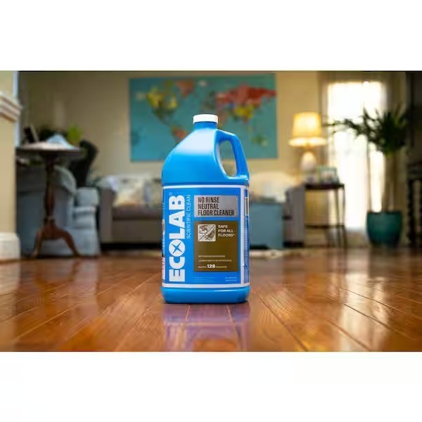 2 Pack ECOLAB 1 Gal. No Rinse Neutral Floor Cleaner, Concentrate, Residue Free