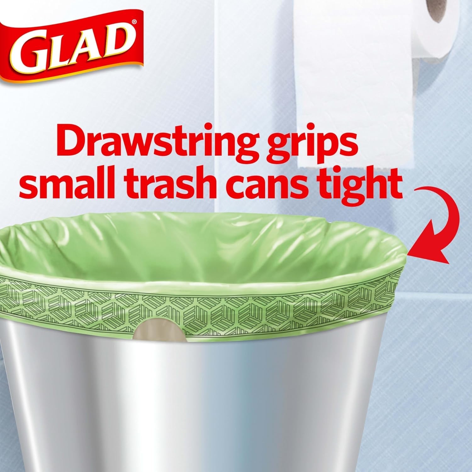Glad 4 Gallon Drawstring Trash Bags Sweet Citron Lime | 34 or 80 Ct