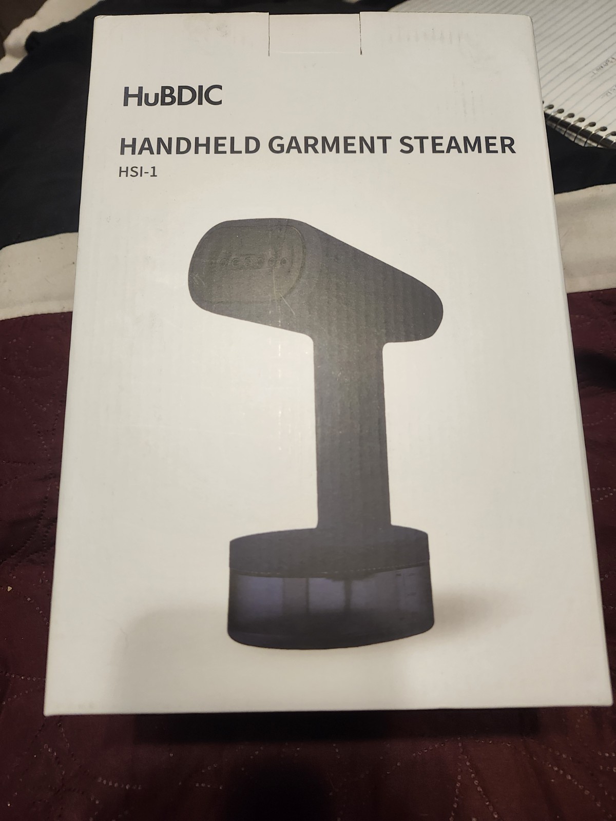 HuBDIC HSI-1 Navy Garment Steamer 1500W 30 Sec Heat 250ml w/ Brushes