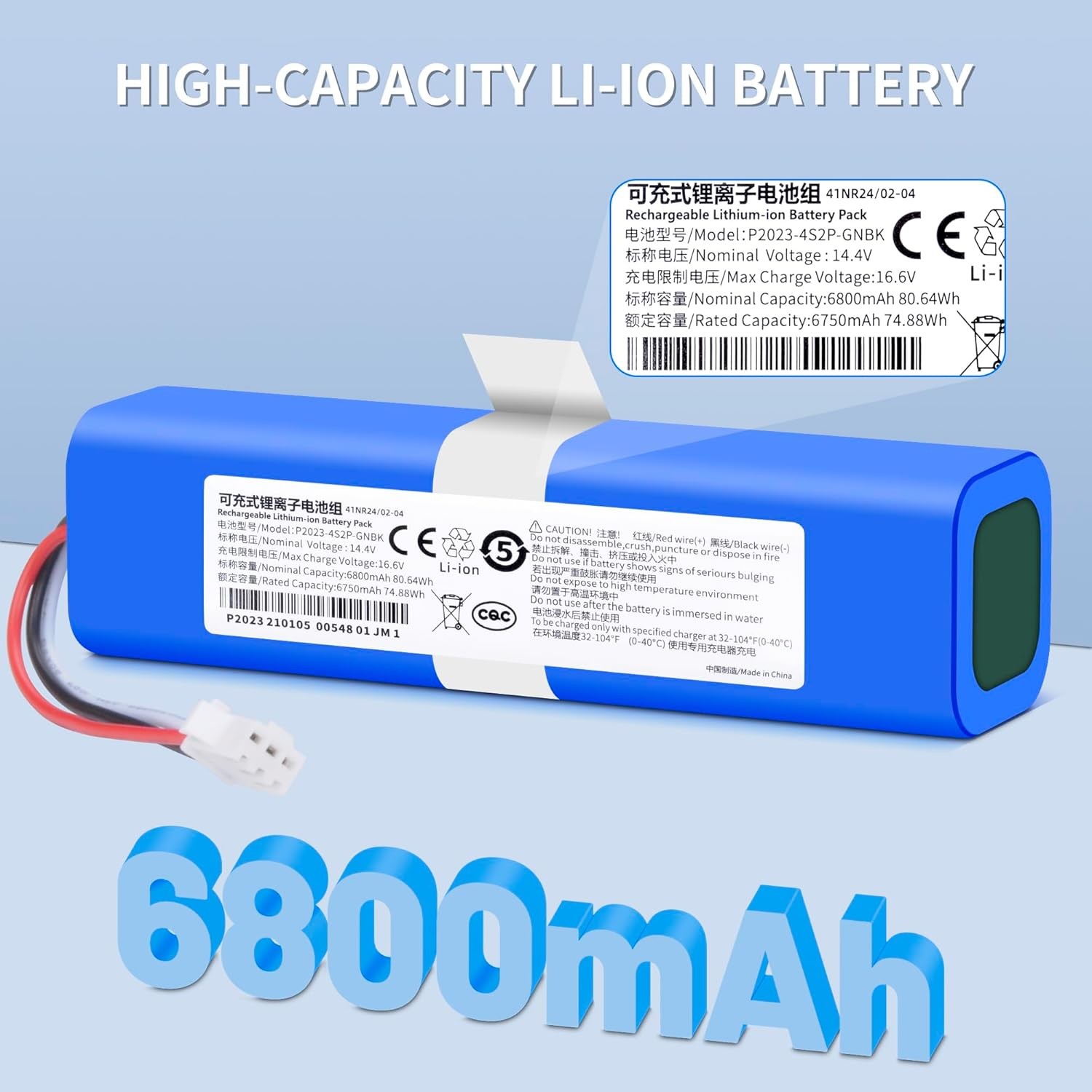 Vacuum Battery for Proscenic M7 Pro M8 Pro M7 Max for Viomi S9 D800 for Uoni