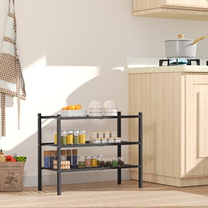 3 Tier Bamboo Shoe Rack for Closet Standing Wood Shoe Shelf Storage Organizer