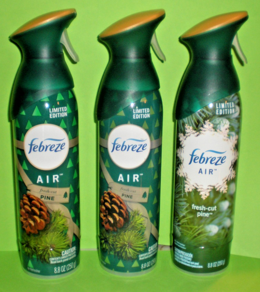 (3) FEBREZE Air Room Freshener Sprays FRESH CUT PINE 8.8 Oz each Bottle