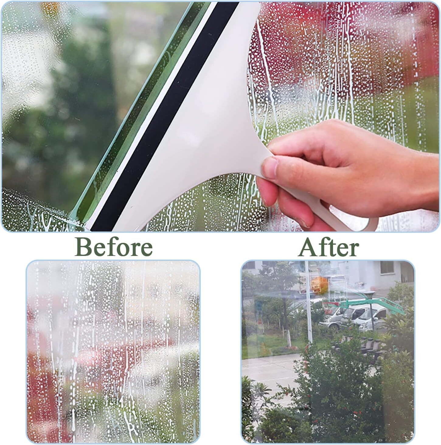 Glass Window Wiper Cleaner Squeegee Shower Screen Mirror Home Blade Brush Lot
