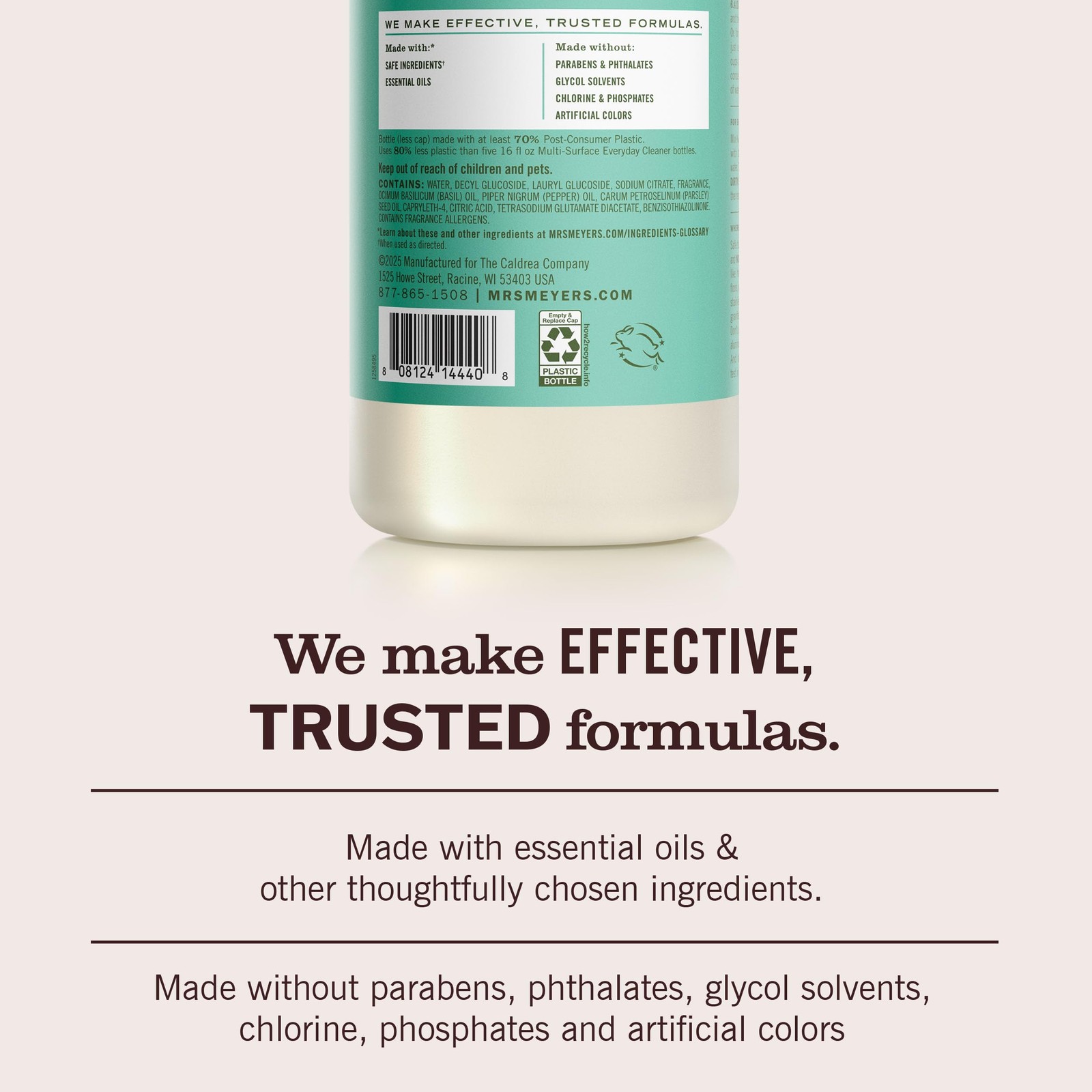 MRS. MEYER’S CLEAN DAY Multi-Surface Everyday 32 Fl Oz (Pack of 1), Basil