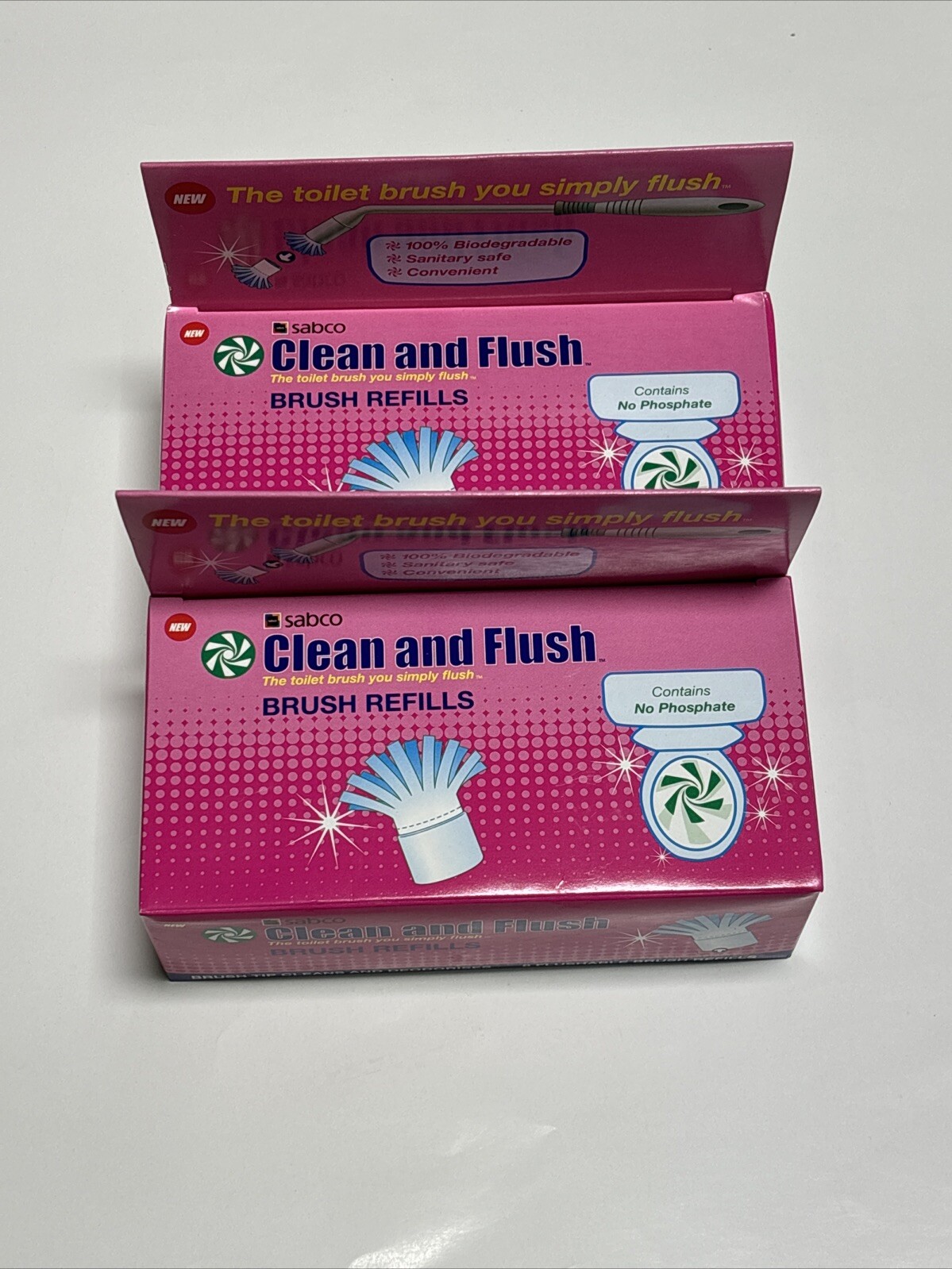 sabco clean and flush Toilet brush refills 16pc