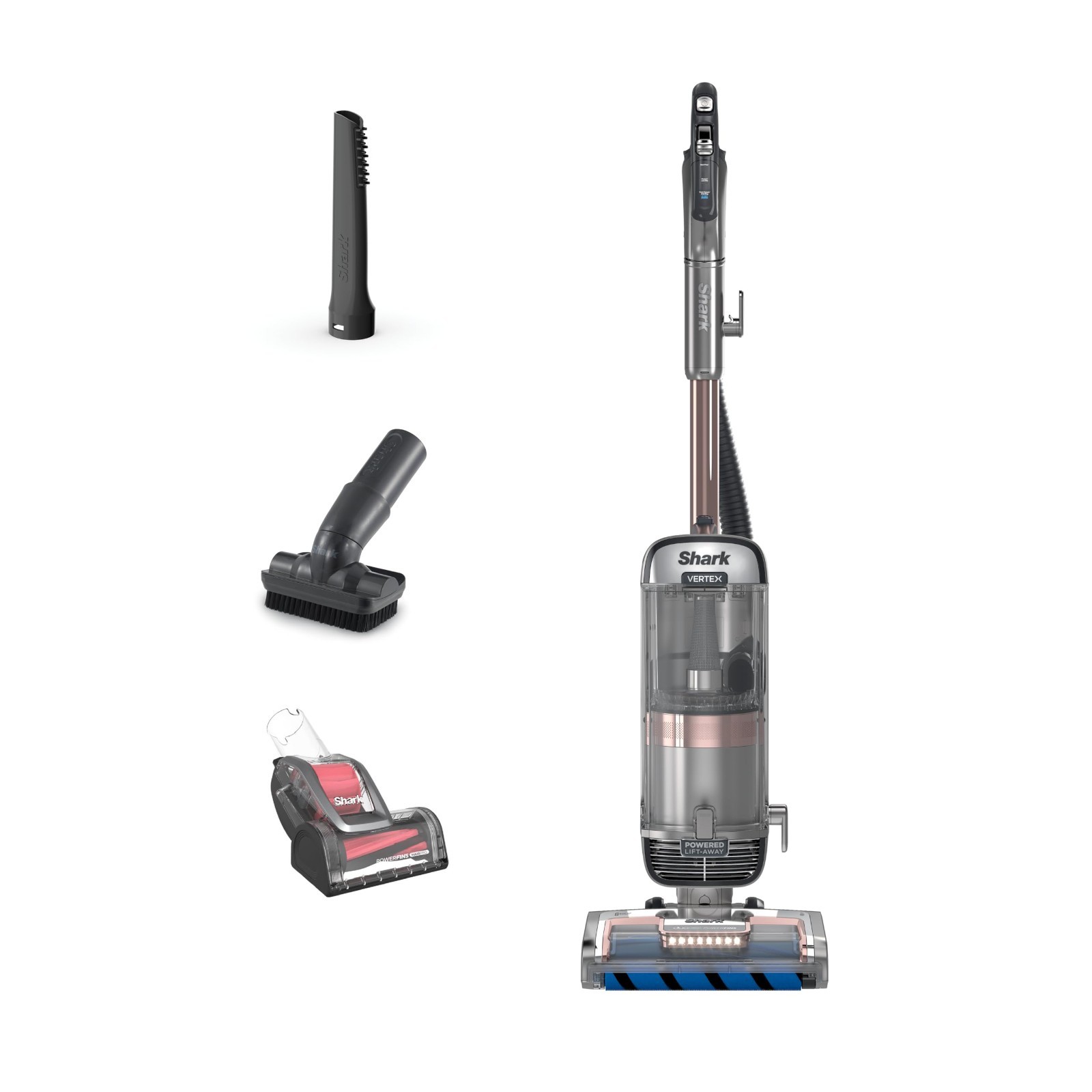 Shark Vertex AZ2002 Upright Powered Lift-Away Vaccum – Rose Gold