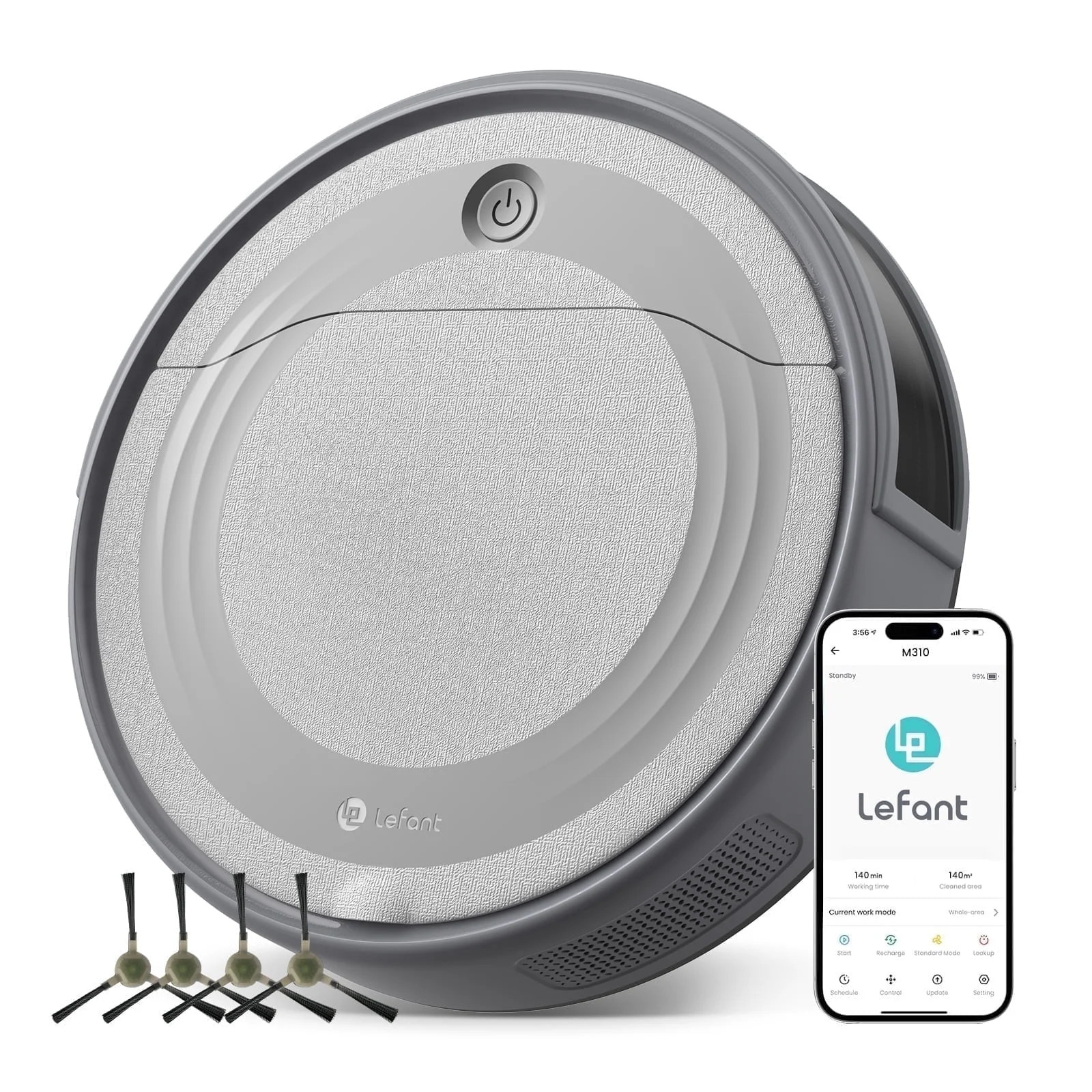 Lefant Robot Vacuum Cleaner, 4500Pa Suction, PSD Obstacle Avoidance, WiFi App