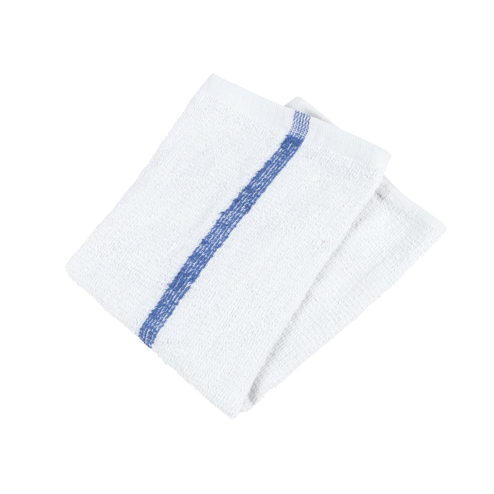 Arkwright Bar Mop Towels, Pack of 12, 100% Cotton 16 x 19 in, White/Blue
