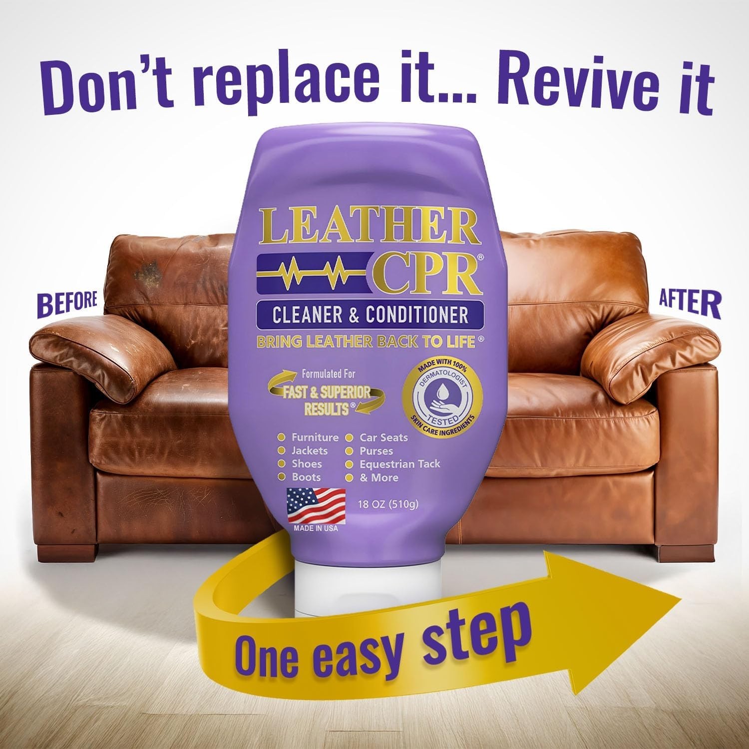 Leather Cleaner & Conditioner 18oz – Furniture, Car Seats
