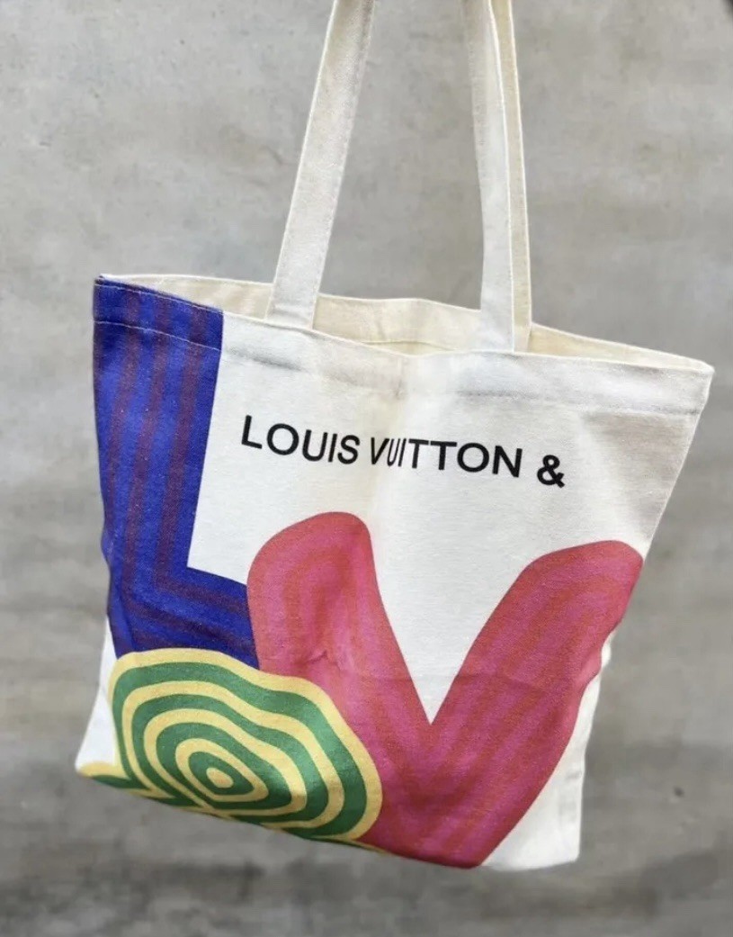 Louis Vuitton Reusable Foldable Canvas Shopping Bag Multicolor All-Over Pattern