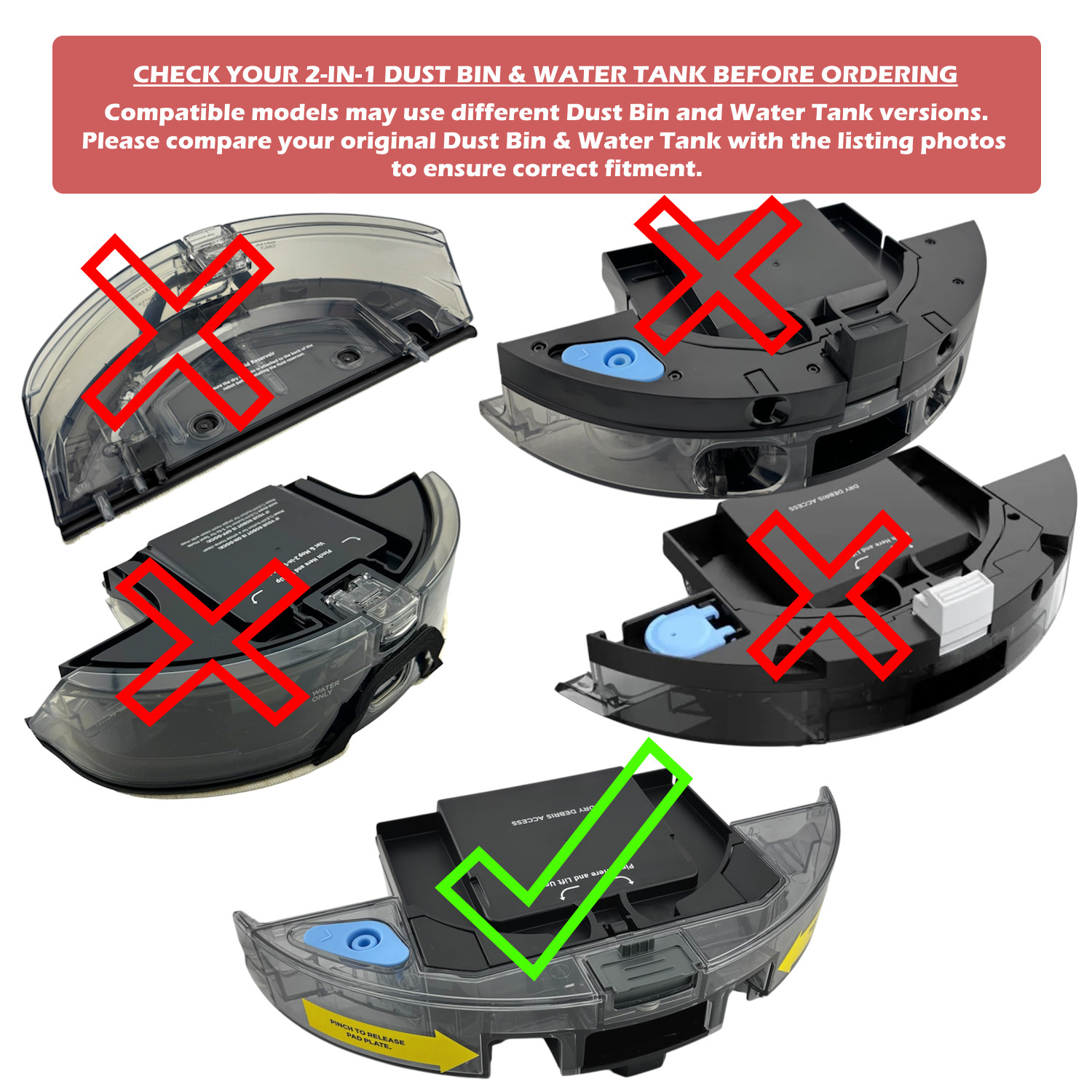 OEM Shark Mop Pad Bracket +Mop Pad for AV2610WACA AV26101ECA AV2610WS AV26103EUS