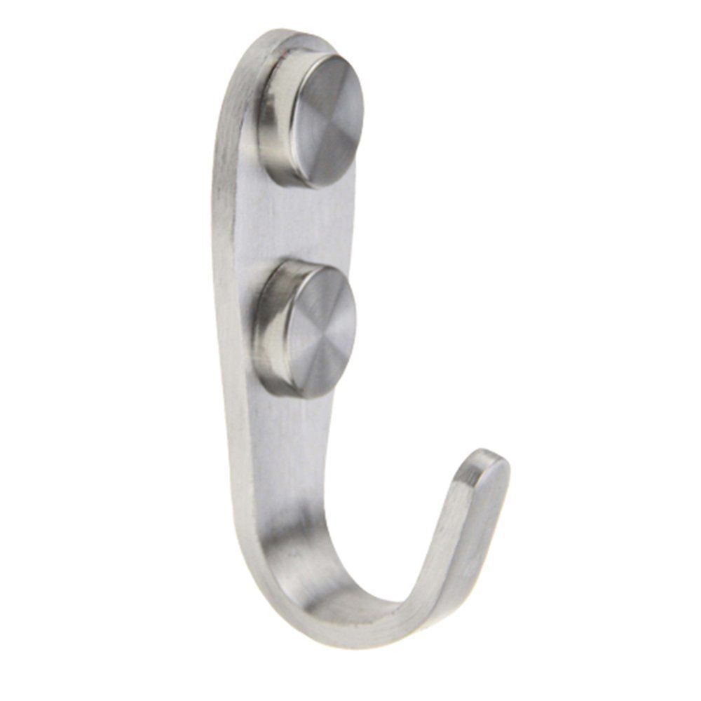 10Pcs Hanging Metal Single Wall Mounted Hooks Stainless Steel Robe Coat Hangers