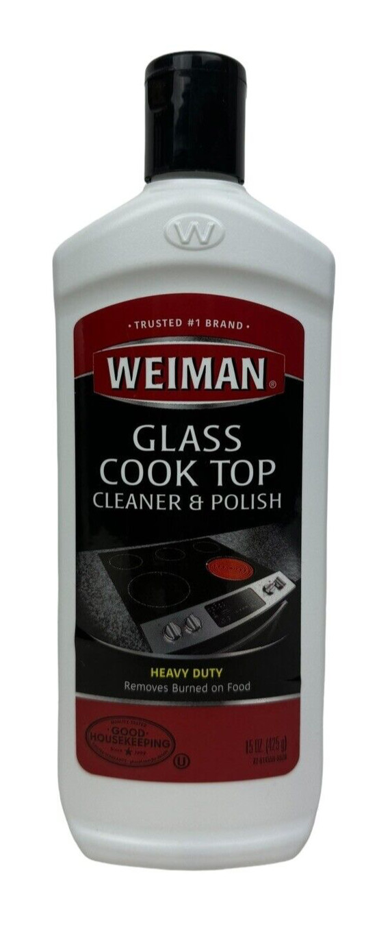 Weiman Ceramic/Glass Cooktop Cleaner & Polish Heavy Duty For Stove Top 15 oz