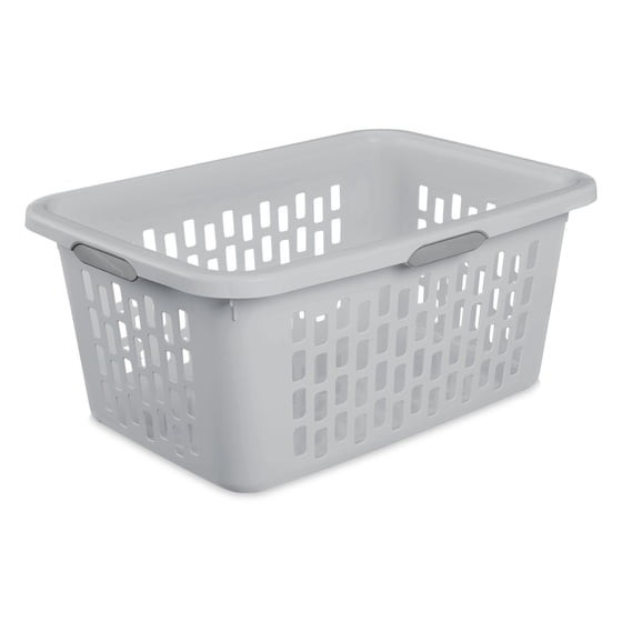 Sterilite 2 Bushel Plastic Laundry Basket, Adult, Light Gray