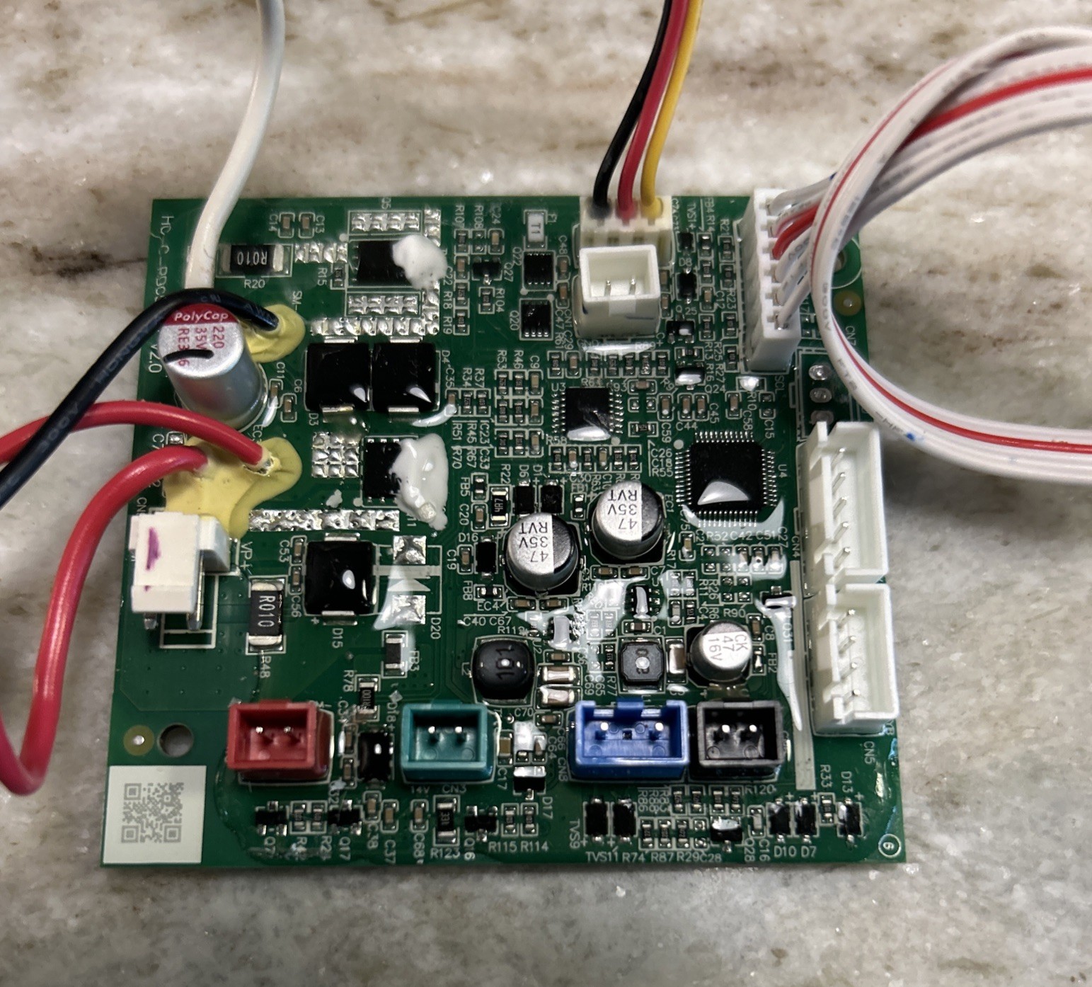 Shark HydroVac Cordless XL 3-in-1 Vacuum WD200 WD201 PCB Circuit Board Assembly.