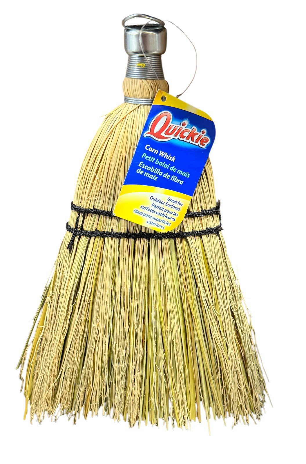 CORN WHISK Hand BROOM yellow straw Fibers Classic valet shop car QUICKIE #405
