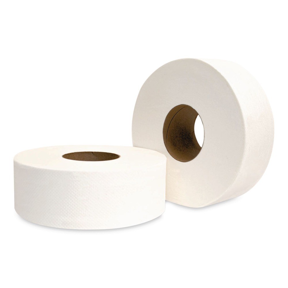 GEN 1511 3.3 in. x 1200 ft. 1-Ply JRT Jumbo Bath Tissue – White (12/Carton) New