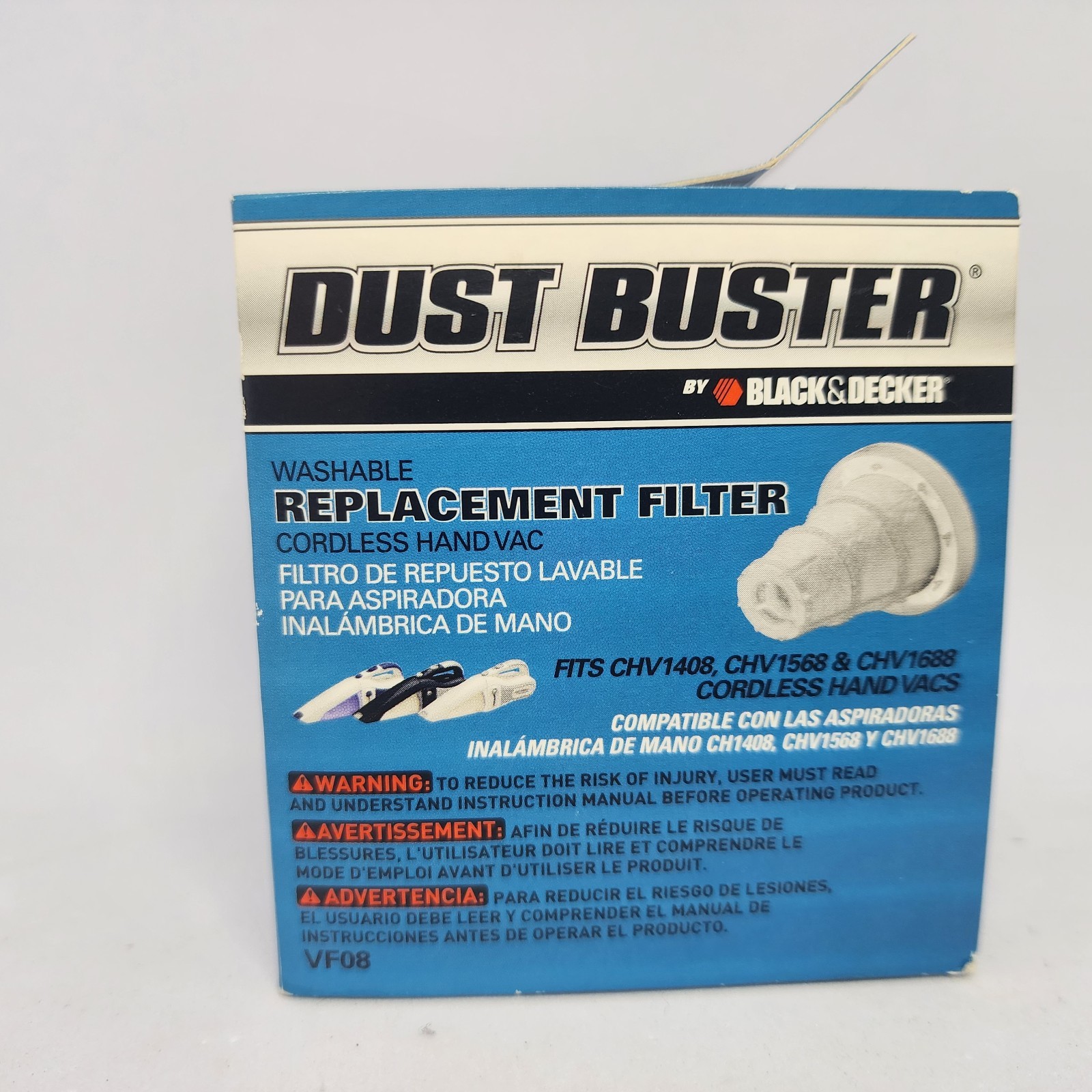 Dust Buster Washable Filter VF08 Replacement Cordless Hand Vac Black Decker NEW
