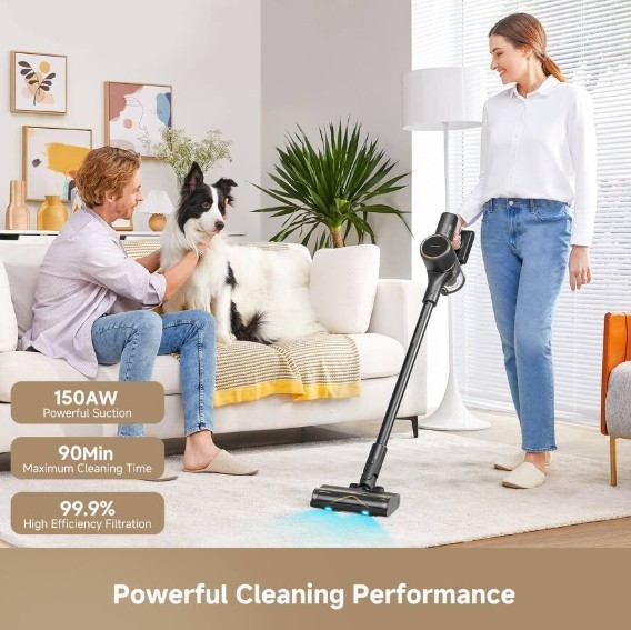 Dreame – CleanX W15 Cordless Stick Vacuum, 150AW Strong Suction
