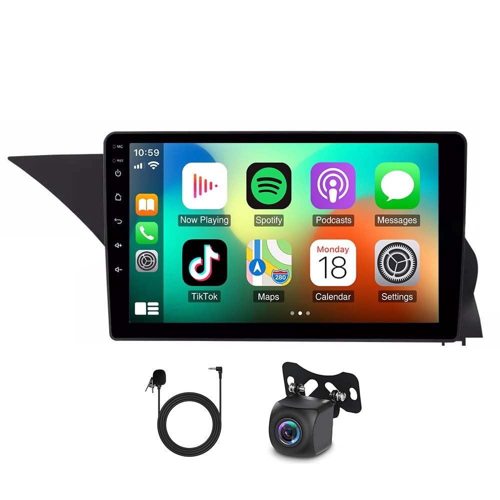 2 Din for Mercedes GLK X204 12-15 9in Wireless Carplay Android Auto w/Backup Cam
