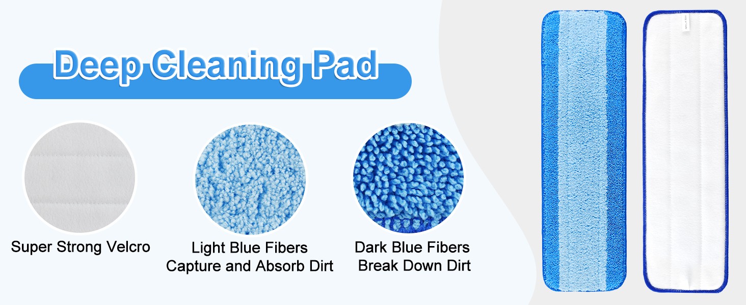 4 Pack Mop Replacement Pads Compatible with Bona Mop,Microfiber Cleaning Pad for