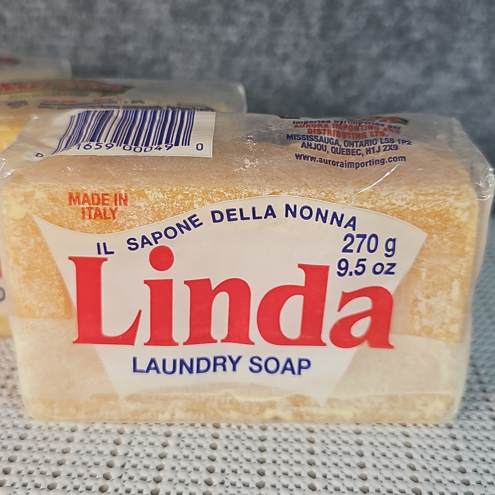 VTG Aurora Italian Linda Savon De Lavage Laundry Bar Soap Made In Italy 4 Bars