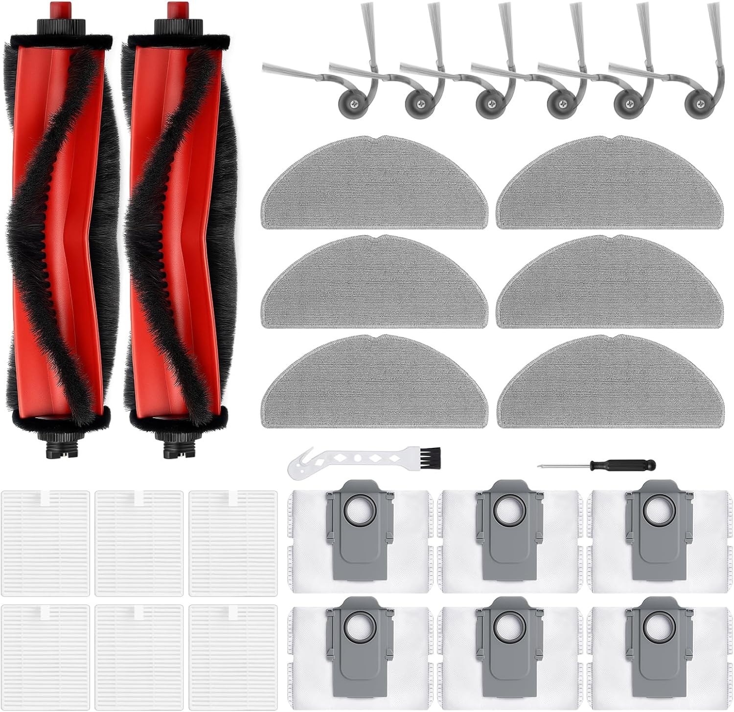 26Pcs Replacement Parts Accessories Roborock Qrevo S Pro/QV 35A/ QV 35S Robot