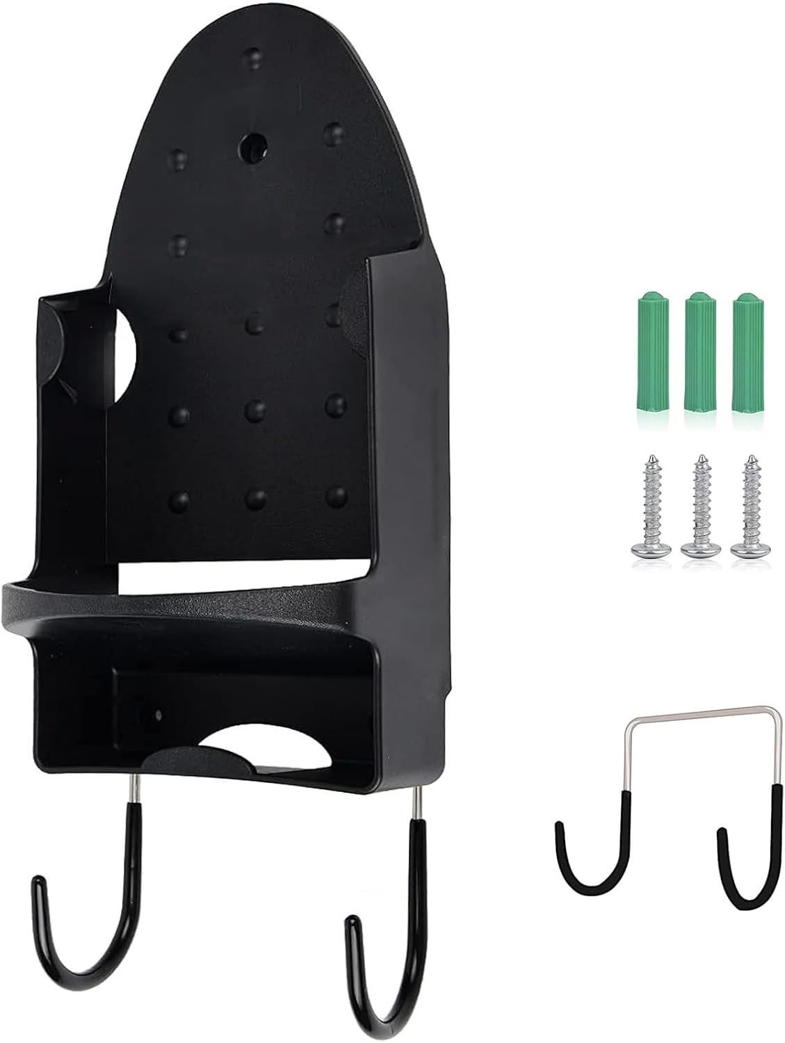 Ironing Board Hanger Wall Mount Electric Iron Holder Ironing Board Rack Black
